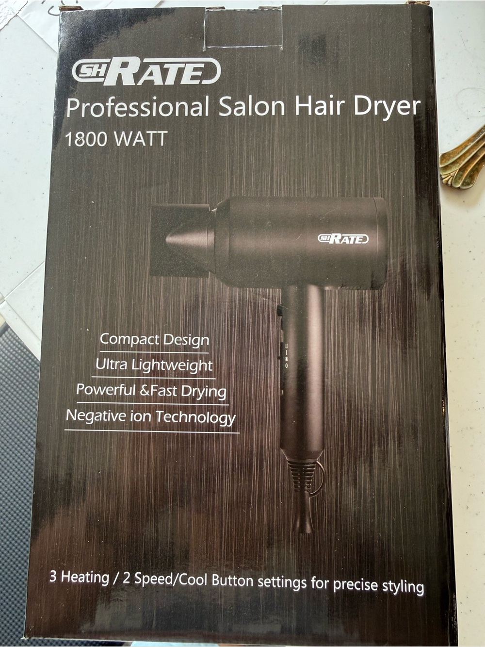 Compact Professional Hair Dryer in Black